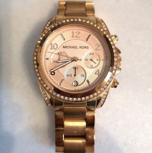 Michael Kors Rose Gold Studded Watch